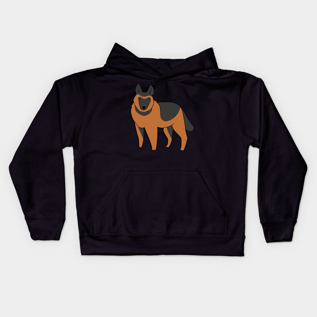 German Shepherd Kids Hoodie by saradaboru